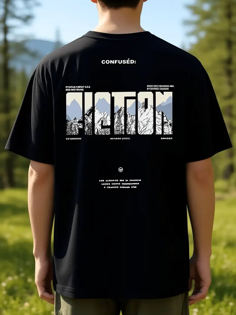 New Men'S Stylish Print Short-Sleeve Trendy